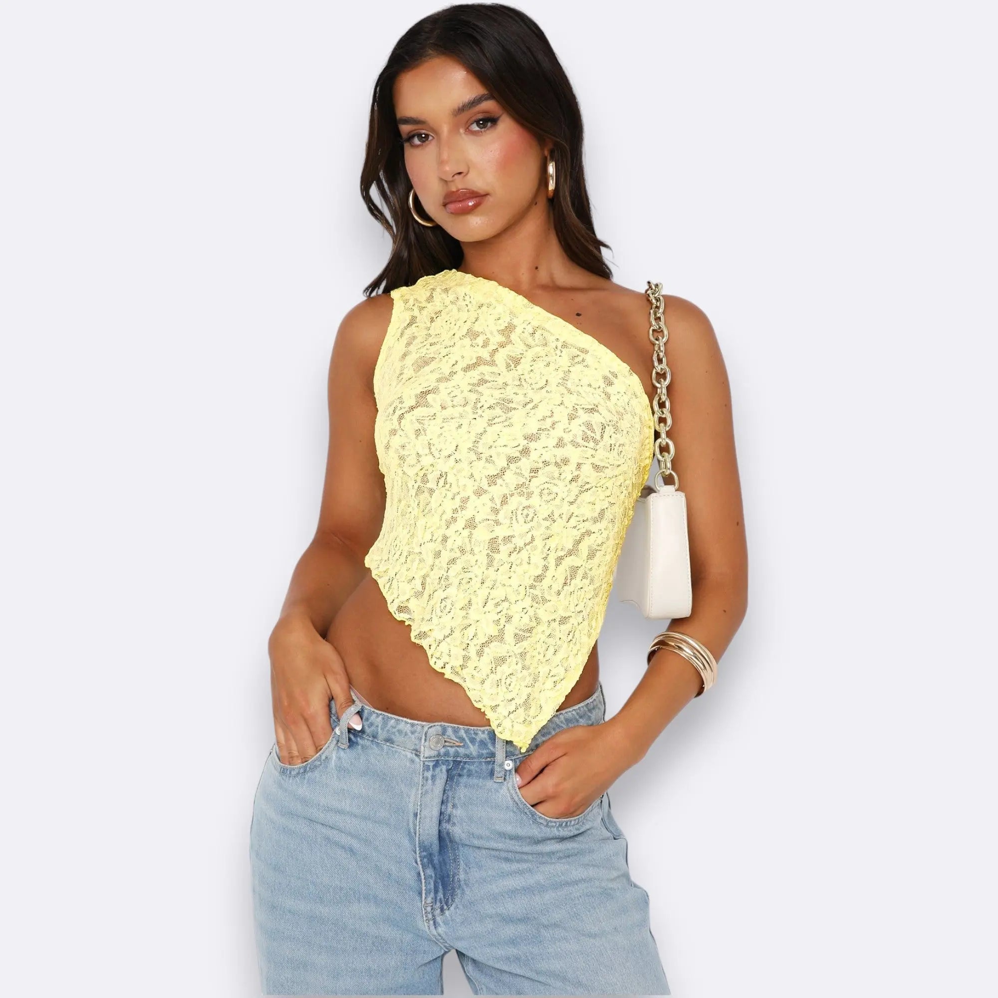 LYNNE | Elegant Yellow Top Women-Lizabella Fashion