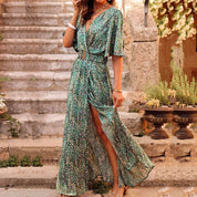 Timeless Karen Maxi Wrap Dress - Effortless Elegance for Every Occasion - Lizabella Fashion