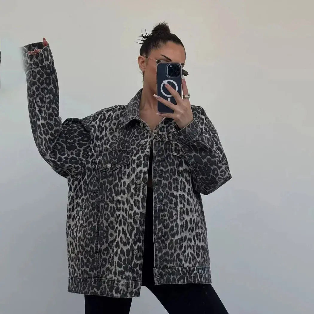 NAOMI | Elegant Leopard Print Jacket - Lizabella Fashion