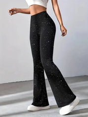 Nashville Glam | Sparkling Wide-Leg Trousers - Lizabella Fashion