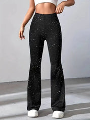 Nashville Glam | Sparkling Wide-Leg Trousers - Lizabella Fashion