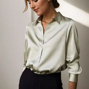 Viviana | Relaxed Loose Fit Silky Blouse