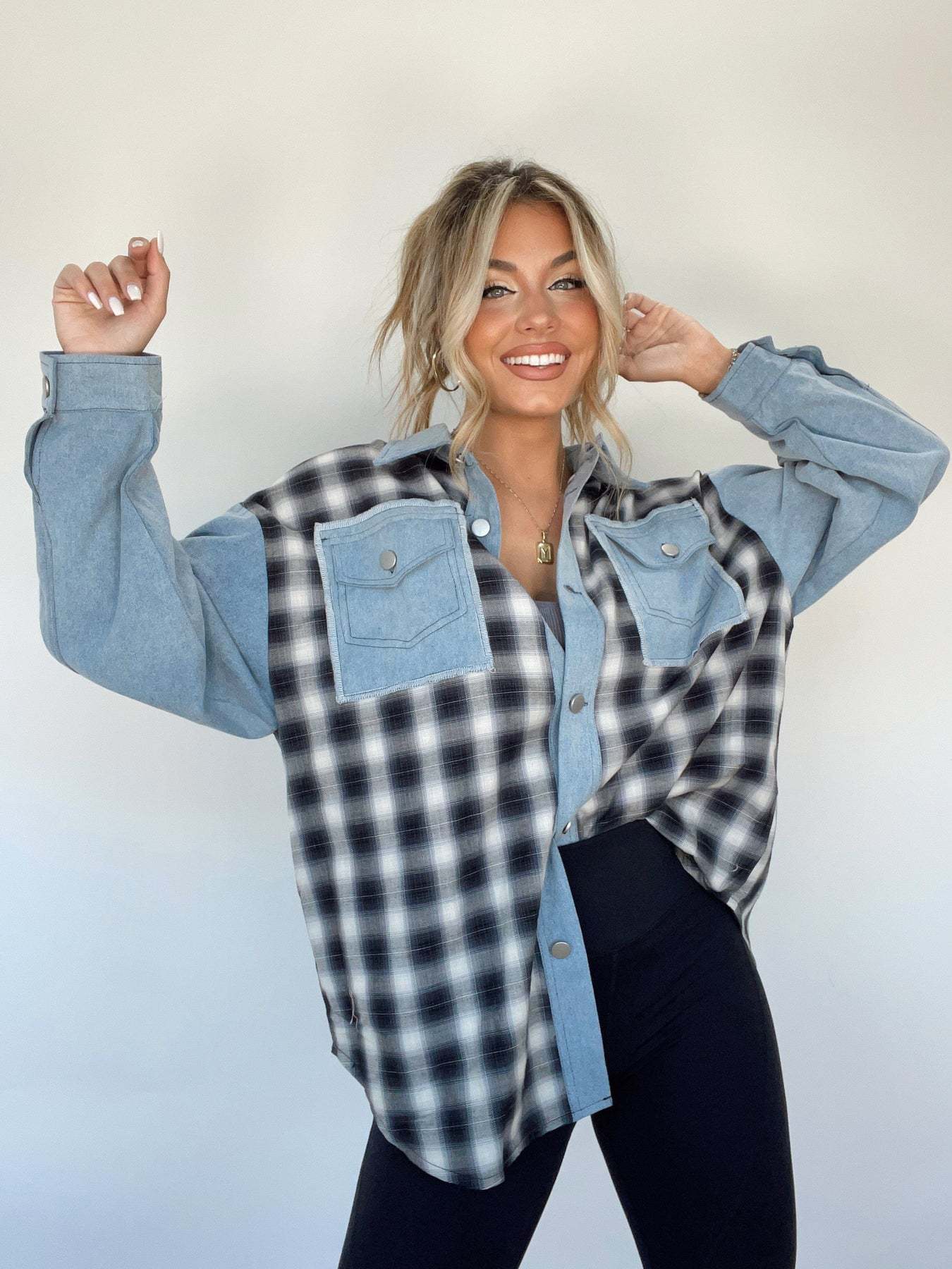 Laila | Oversized Retro Denim Style Shirt