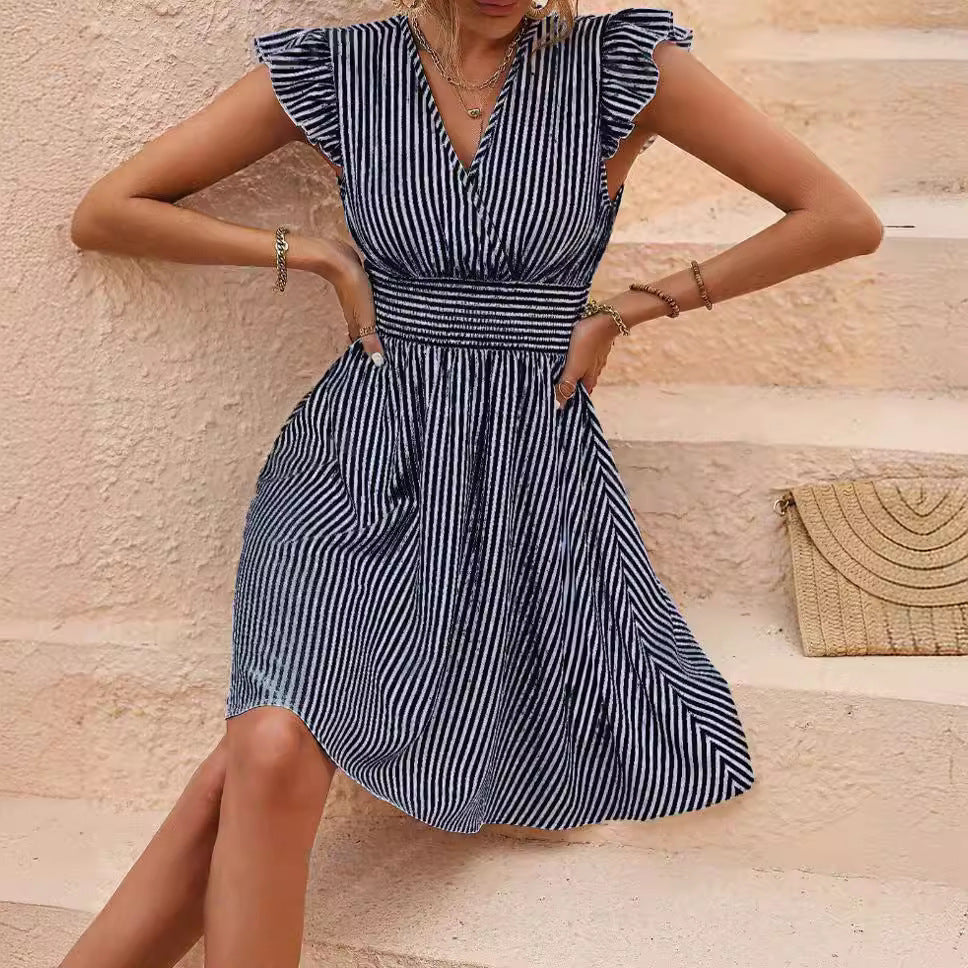 Elevate Your Summer Style with the Chic Striped Midi Dress by MADISON - Lizabella Fashion