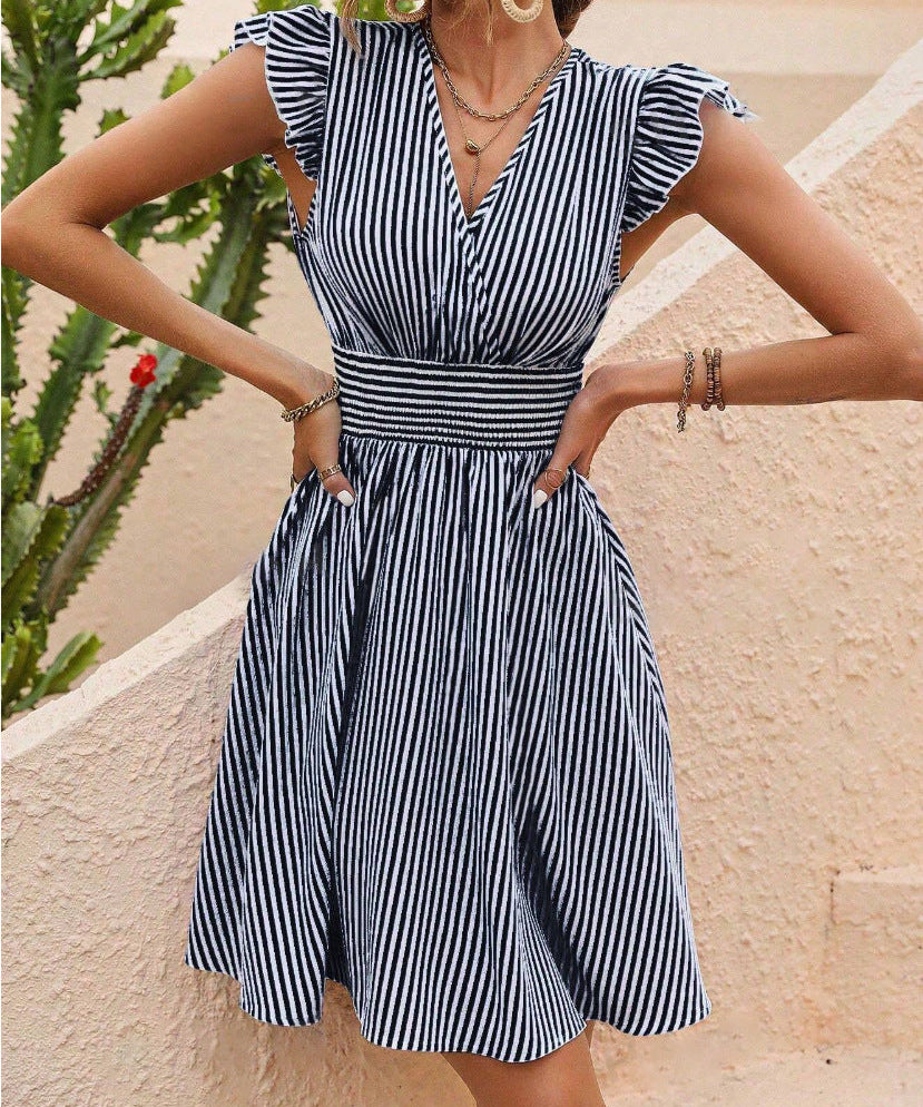 Elevate Your Summer Style with the Chic Striped Midi Dress by MADISON - Lizabella Fashion