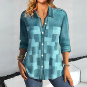 PENELOPE | Chic Checkered Blouse for Women - Lizabella Fashion