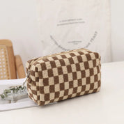 Nova | Trendy Checkered Y2K-Style Makeup Pouch