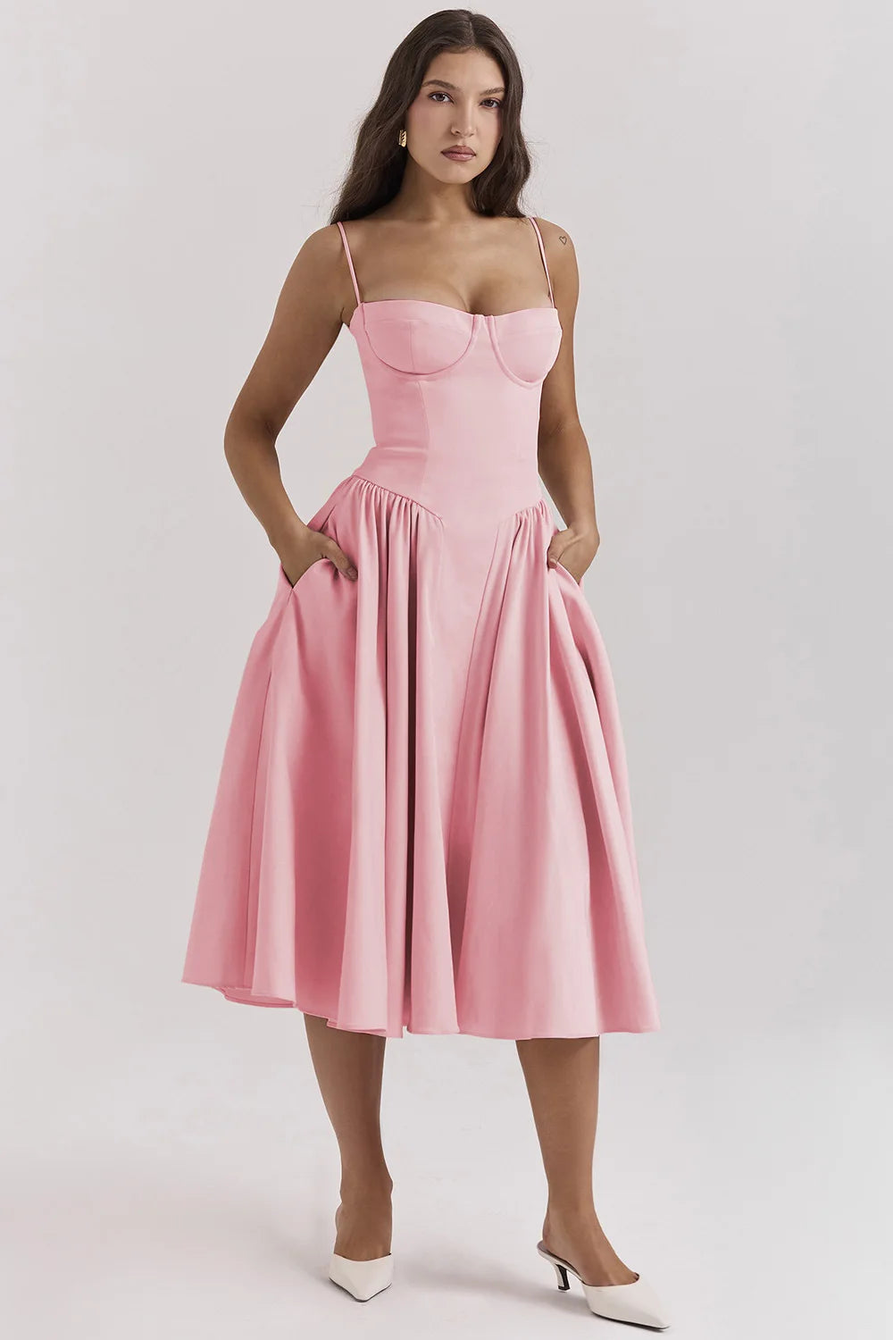 TULUM | Stylish Sleeveless Midi Dress with Figure-Flattering Corset Design - Lizabella Fashion