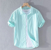 SEBASTIAN | Stylish Short Sleeve Linen Shirt for Effortless Elegance - Lizabella Fashion