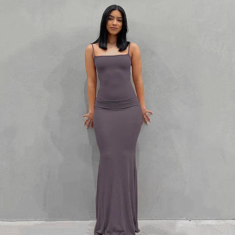 SANTORINI | Elegant Slim Maxi Dress - Lizabella Fashion