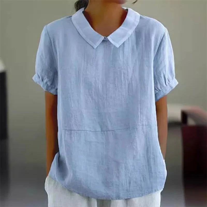 Bea | Comfortable Cotton Linen Blouse