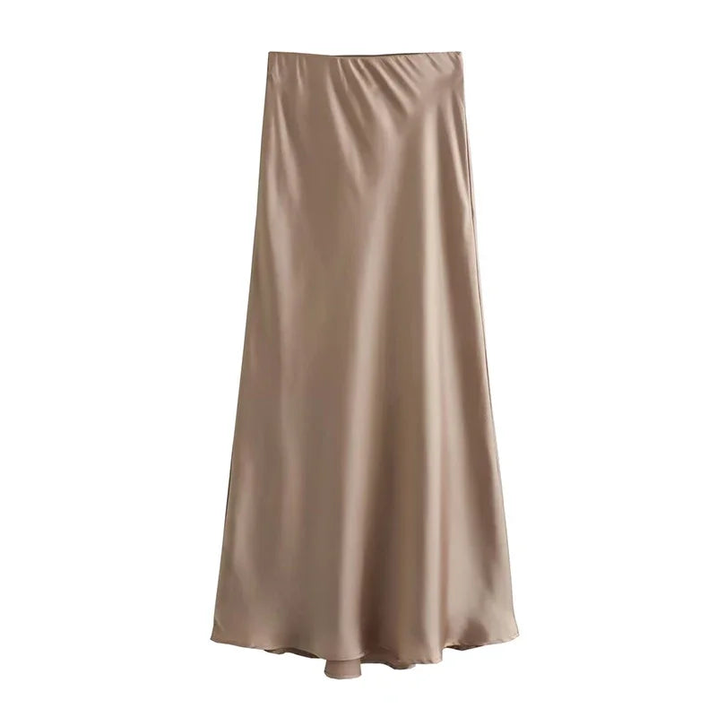 Elevate Your Style with the Addison Elastic High-Waisted Maxi Skirt - Lizabella Fashion