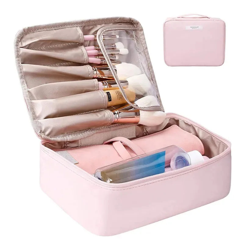 Spacious Waterproof Makeup & Toiletry Organizer with Rice Design