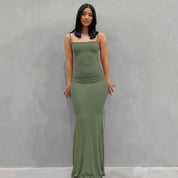 SANTORINI | Elegant Slim Maxi Dress - Lizabella Fashion