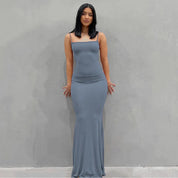 SANTORINI | Elegant Slim Maxi Dress - Lizabella Fashion