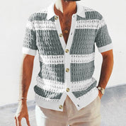 Jake Men's Short Sleeve Casual Knit Shirt - Perfect for Every Occasion! - Lizabella Fashion