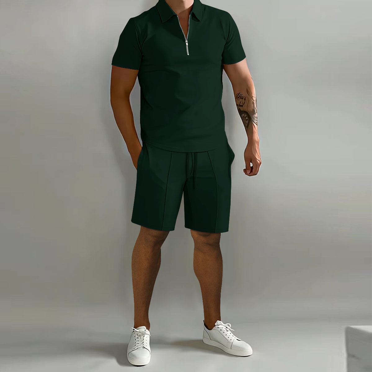 Elevate Your Style: HENRY Men's Polo and Shorts Two-Piece Set