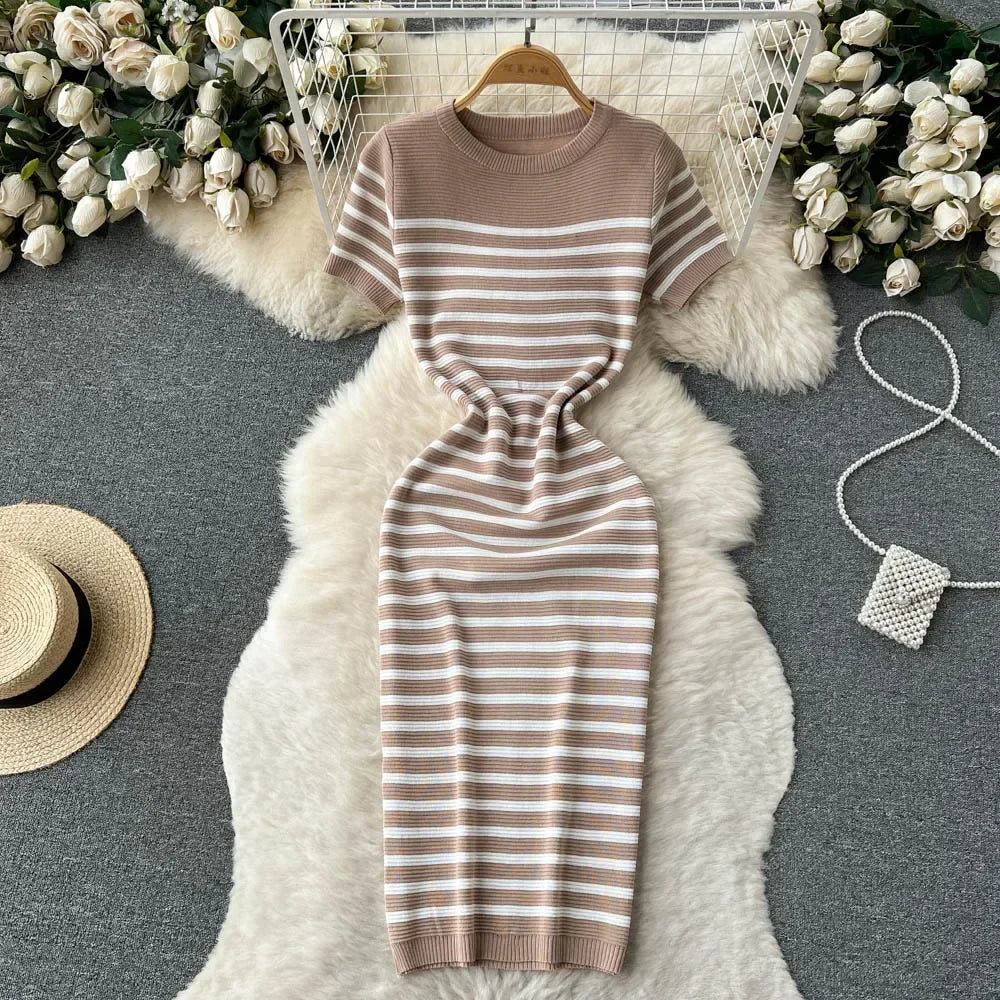 Amaya | Lightweight and Stylish Knitted Striped Dress