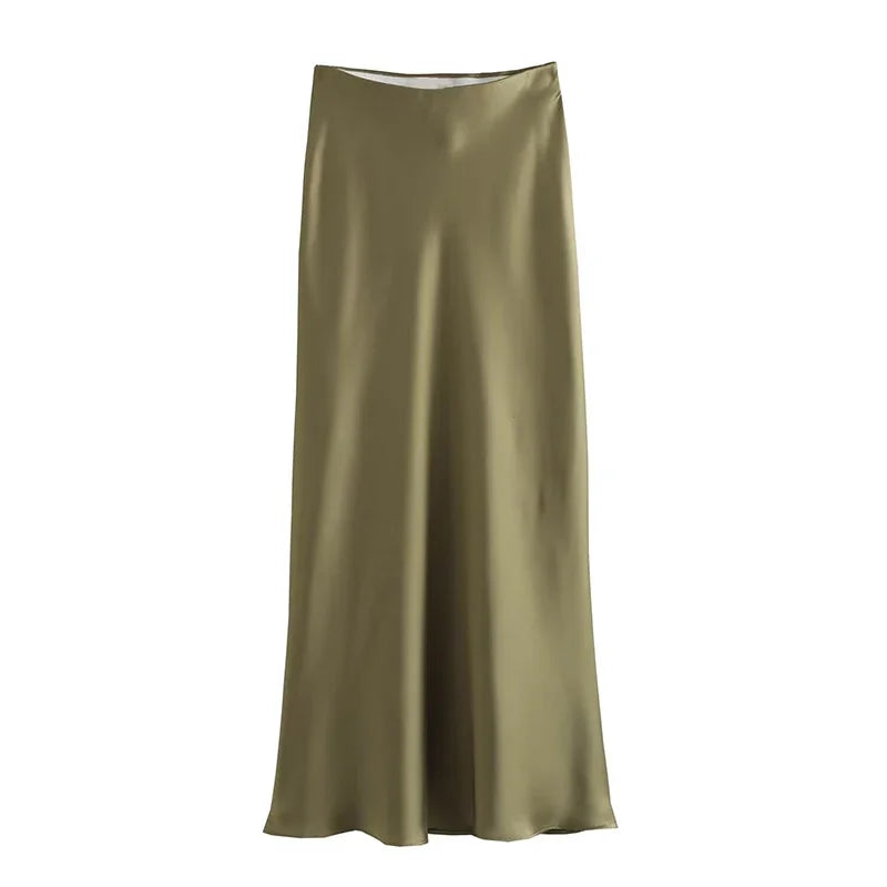 Elevate Your Style with the Addison Elastic High-Waisted Maxi Skirt - Lizabella Fashion