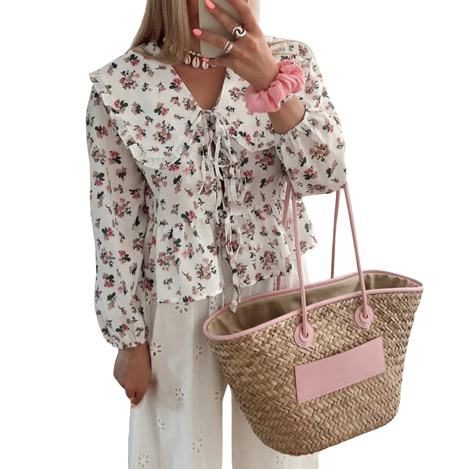 Natalie | Sophisticated and Charming Floral Print Blouse