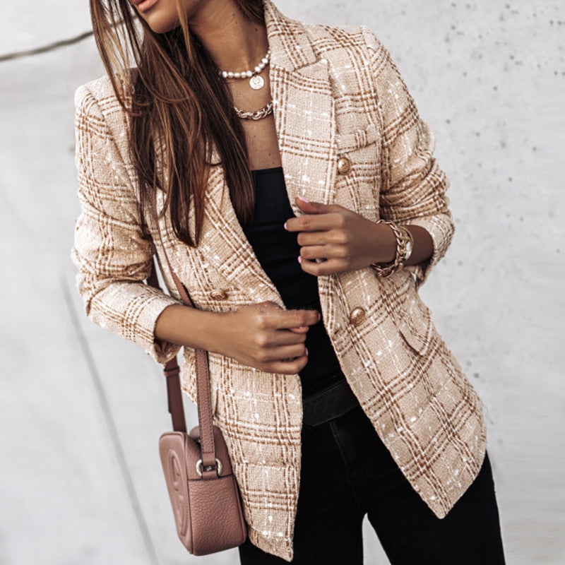 Helen | Women's Versatile and Timeless Checkered Blazer