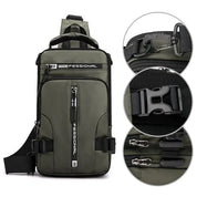 Adventure-Ready Men's Waterproof Anti-Theft Crossbody Sling Bag