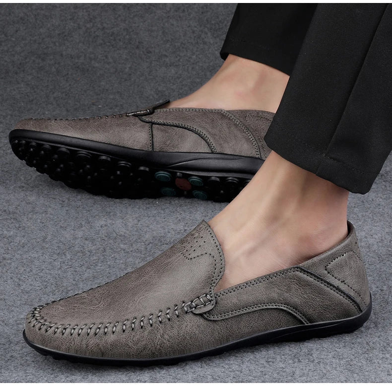 ENZO | Pu Leather Italian Loafers Men - Lizabella Fashion