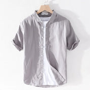 SEBASTIAN | Stylish Short Sleeve Linen Shirt for Effortless Elegance - Lizabella Fashion