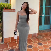 SANTORINI | Elegant Slim Maxi Dress - Lizabella Fashion