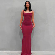 SANTORINI | Elegant Slim Maxi Dress - Lizabella Fashion