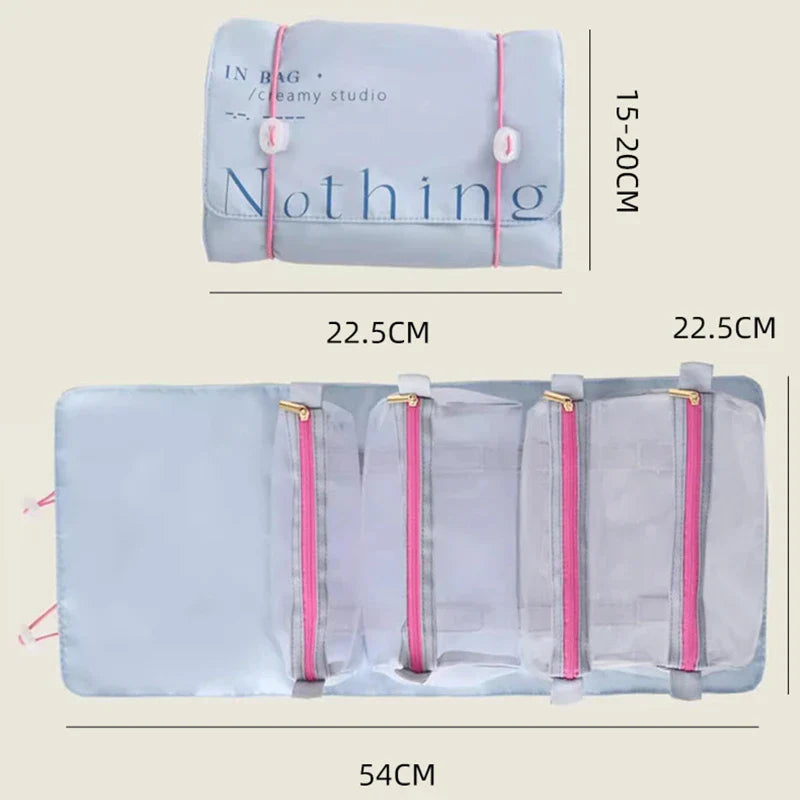 Aly | Convenient and Space-Saving Roll-Up Cosmetic Bag