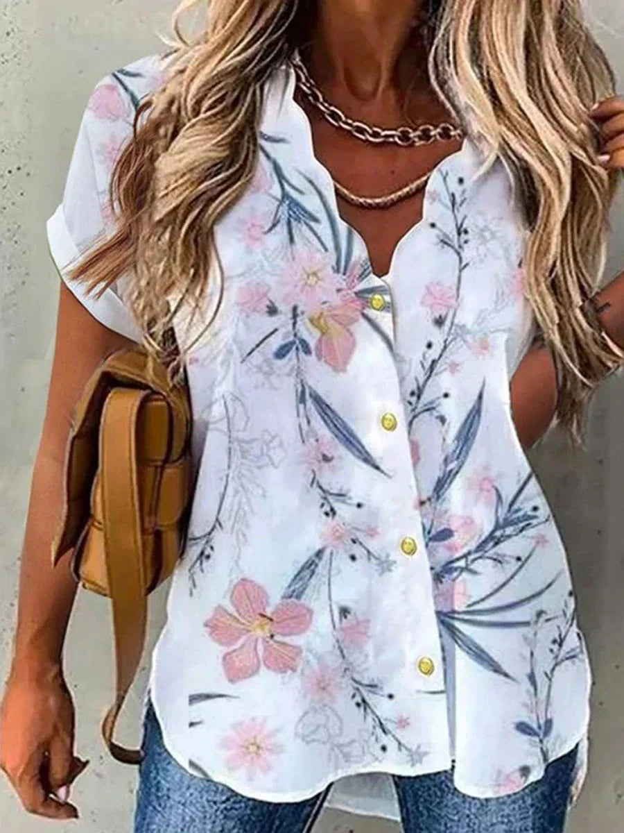 Heidi | Lightweight and Relaxed Fit Floral Blouse