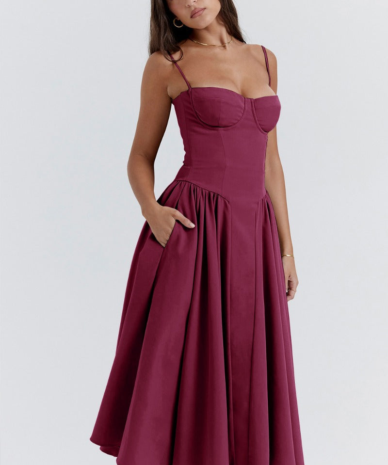 TULUM | Stylish Sleeveless Midi Dress with Figure-Flattering Corset Design - Lizabella Fashion