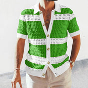 Jake Men's Short Sleeve Casual Knit Shirt - Perfect for Every Occasion! - Lizabella Fashion