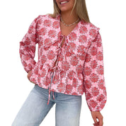 Natalie | Sophisticated and Charming Floral Print Blouse