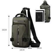 Adventure-Ready Men's Waterproof Anti-Theft Crossbody Sling Bag