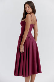 TULUM | Stylish Sleeveless Midi Dress with Figure-Flattering Corset Design - Lizabella Fashion