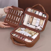 Sophia | Luxury Checkered Spacious Beauty Cosmetics Organizer