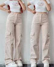 Stylish Women's Cargo Jeans with Practical Pockets by AYLA - Lizabella Fashion