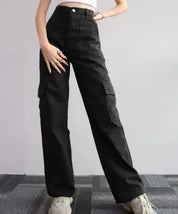 Stylish Women's Cargo Jeans with Practical Pockets by AYLA - Lizabella Fashion