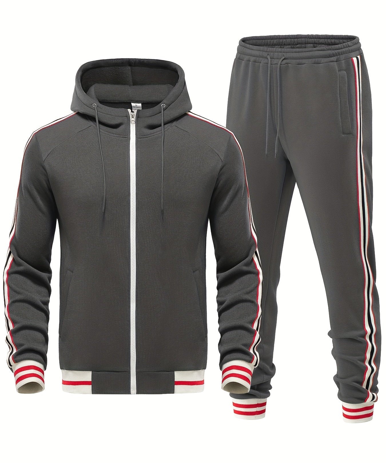 JUDE | Stylish 2-Piece Striped Tracksuit Ensemble