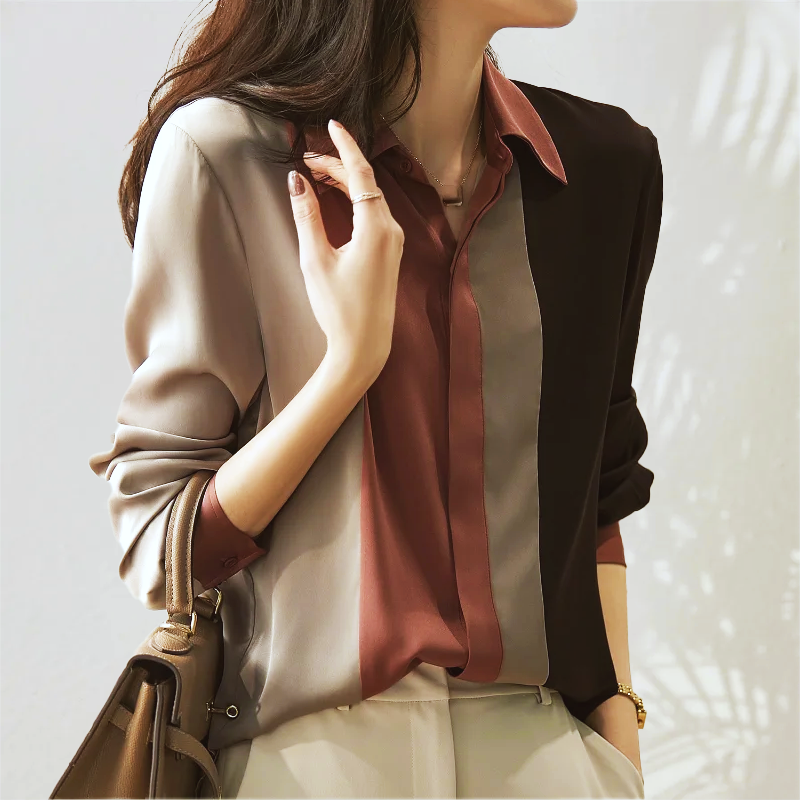 Eliza | Timeless Fashion Patchwork Design Blouse