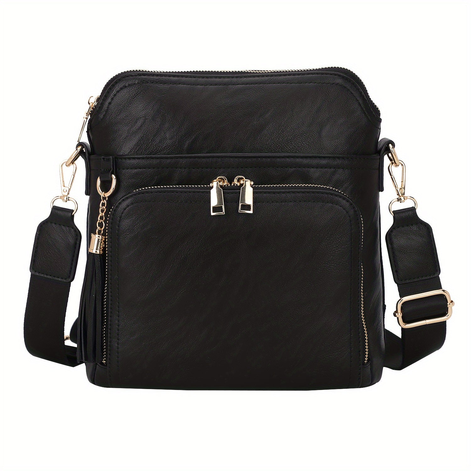 Elevate Your Style with the Natalie Anti-Theft Chic Crossbody Bag Featuring Trendy Tassel Accents