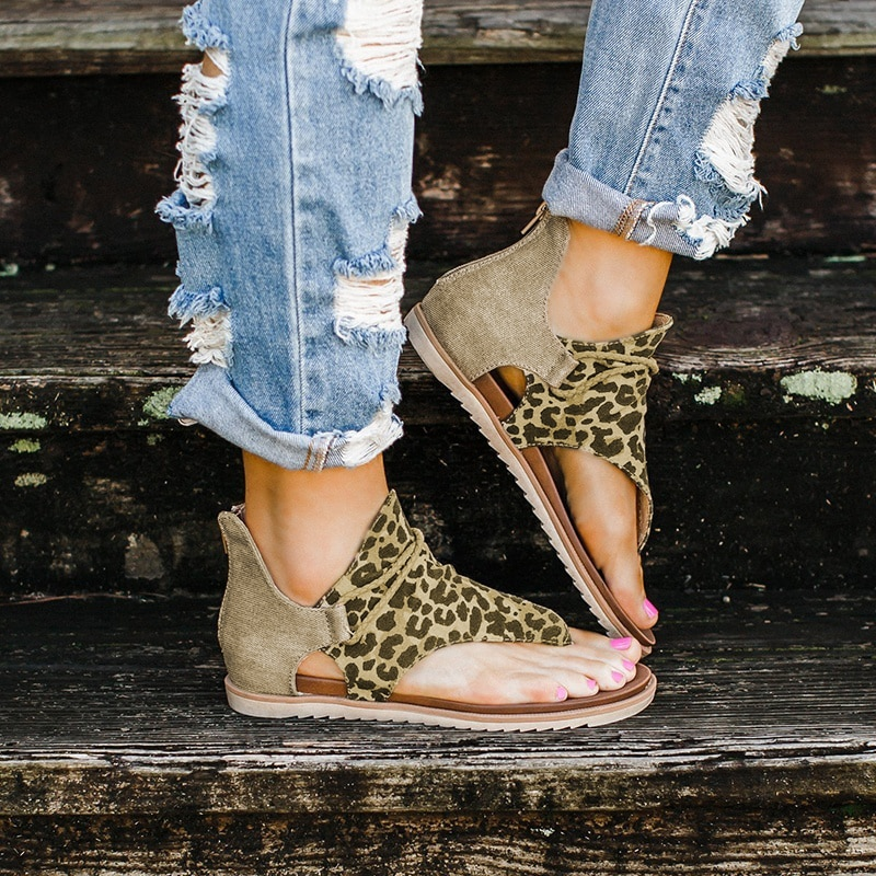 Riley | Leopard Sandals – Fashion & Support in One