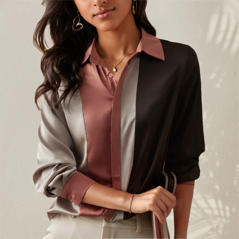 Eliza | Timeless Fashion Patchwork Design Blouse