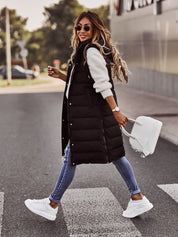 Trisha | Fashionable Quilted Knee-Length Women's Vest