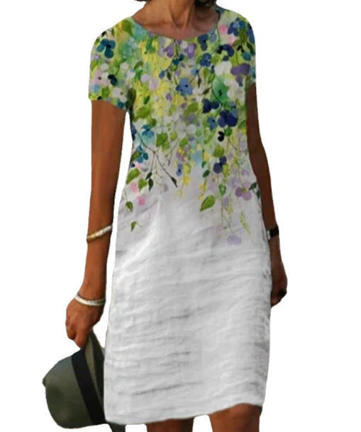 Sophisticated Summer V-Neck Dress by SARAH - Lizabella Fashion