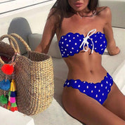 CATH | Chic Strapless Polkadot Bikini for Effortless Style