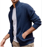 Marcus | Men's Zip-Up Knit Sweater Jacket